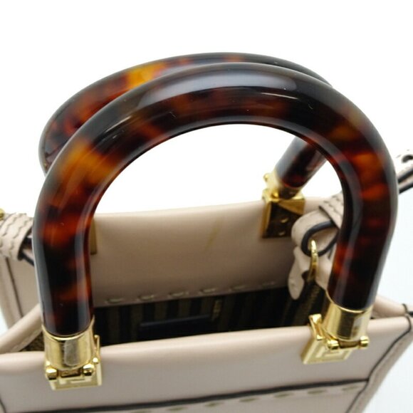 FENDI Beige Leather Shoulder Bag - Picture 5 of 10